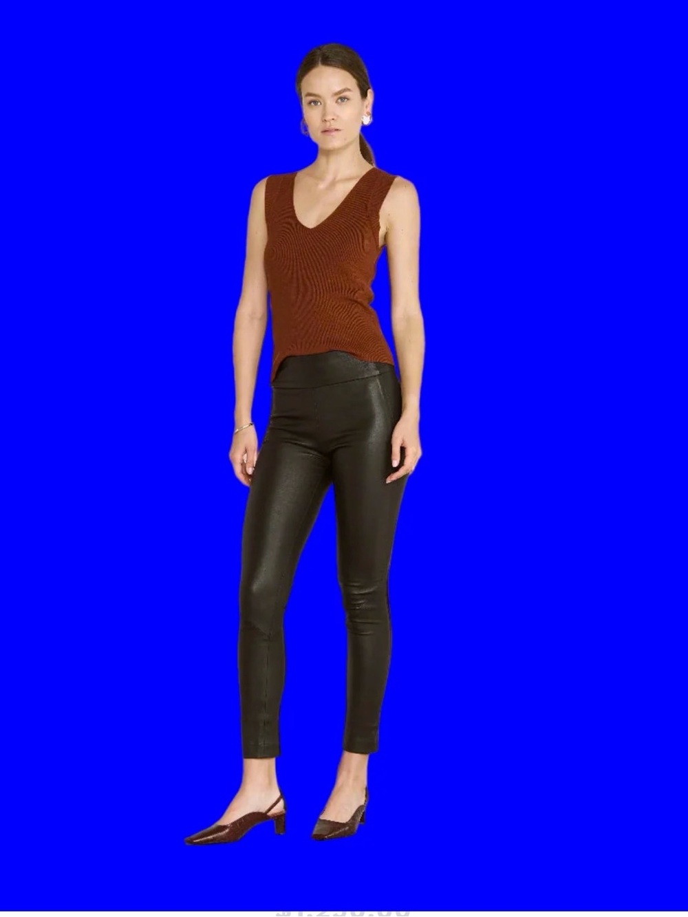 Sleek Black Leather Skinny Pants - Classic High-Rise